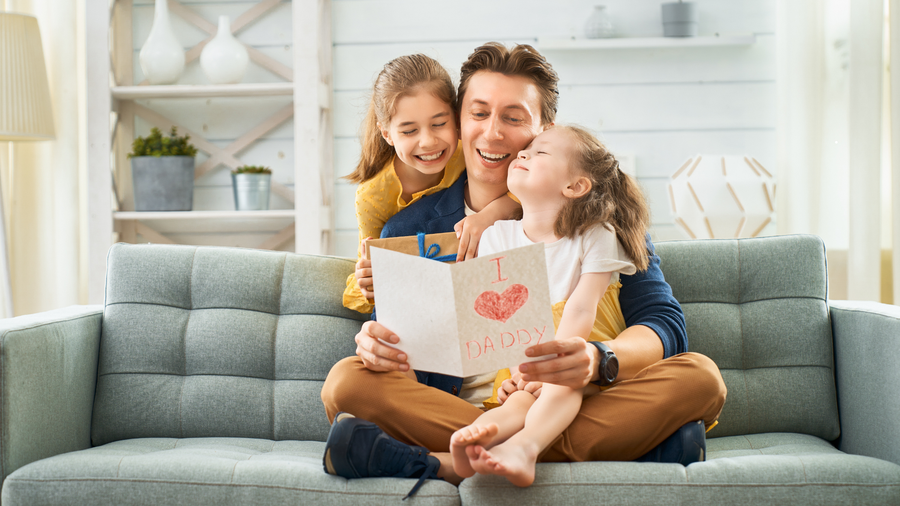 A dad with his family